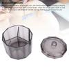 Qtip Holder Dispenser for Floss Picks Transparent Black Acrylic 3 Compartments Dust Water Resistant Lid Cotton Rounds Dispenser