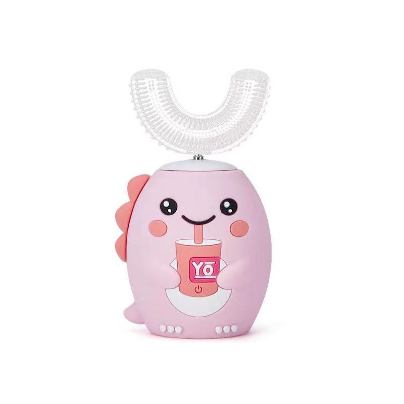 360 Degree Electric Sonic Toothbrush U Shaped for Kids Children Cartoon Blue Light Smart Ultrasonic Tooth Brush USB Rechargeable