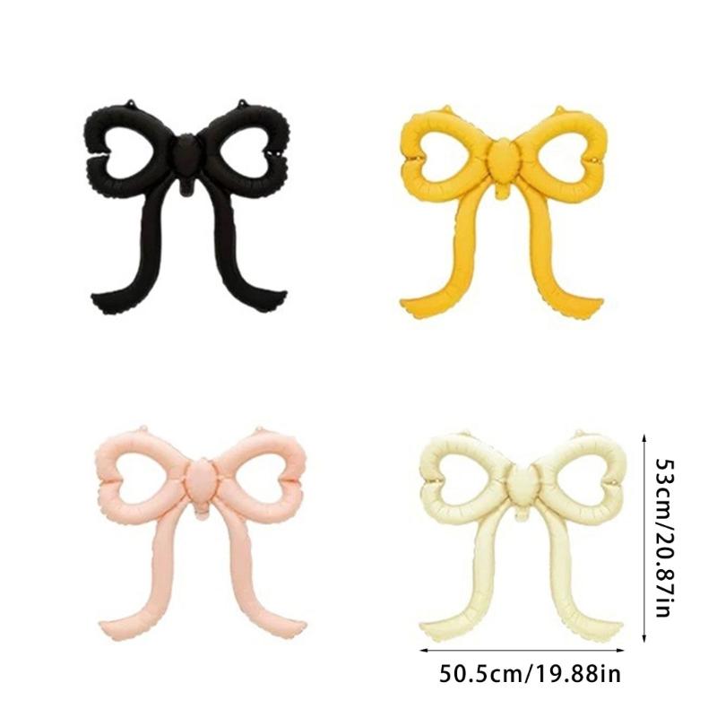 Aluminum Film Balloon With Cutout Bowknot Design For Baby  Wedding Photography Cutout Party Balloons