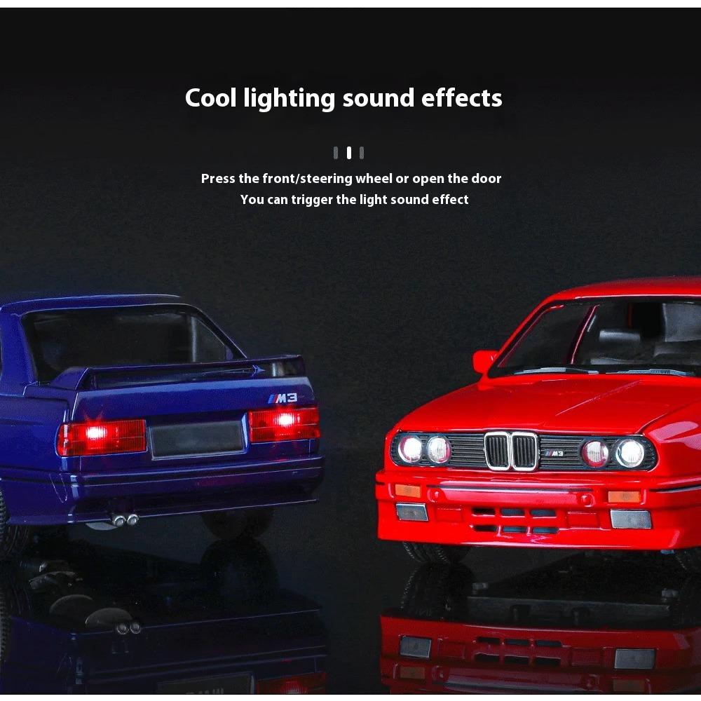 1/24 BMW M3 E30 IM Alloy Miniature Car Diecast Metal Model Collection Hobbies Birthday Present with Friend Decoration Classic Car GT