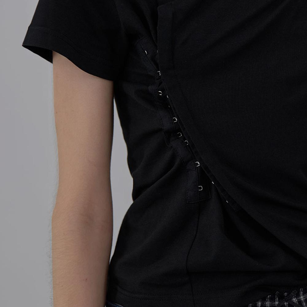 LCDC™ Hook Detail Slim T-Shirt (Black)
