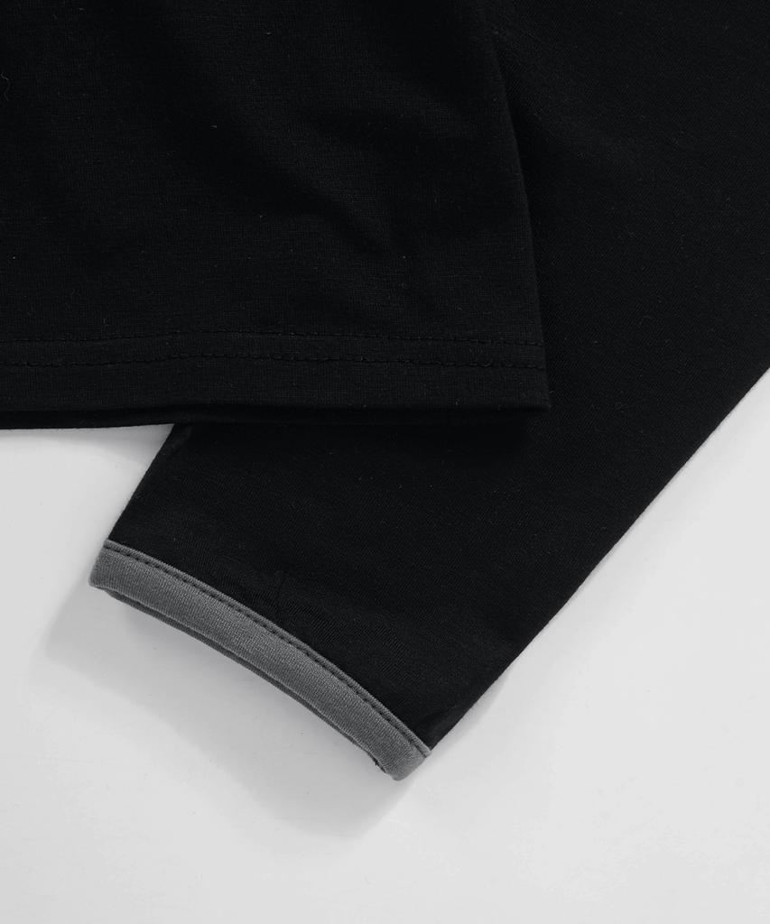 Aejeuon Eve Ringer Tee / Black