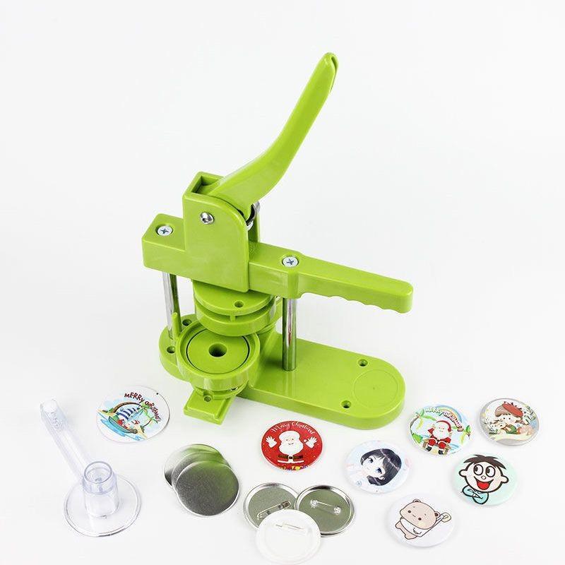 Button Badge Maker Small Portable Button Badge Making Machine DIY Punch Press Pin Badge Making Machine Machine only, no mould