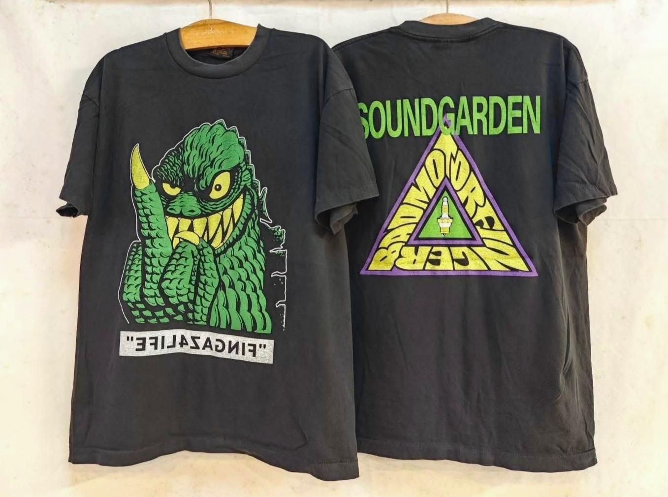 Soundgarden 1991 FINGAZ4LIFE Godzilla Vintage XL Single Stitch T-Shirt REPRINT Unisex T-Shirt XXXXL