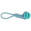 Cotton Rope Outdoor Ball Dog Leakage Clean Teething Rubber Chewing Toys Pet SupplyBlue
