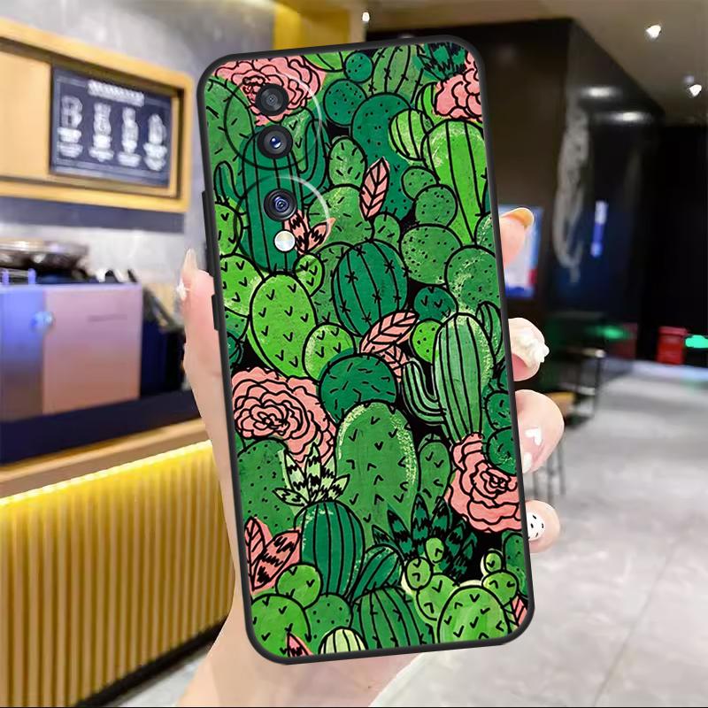 Cactus Pattern For Honor Magic 8 7 6 5 Lite Case For Honor 200 400 Pro 50 70 90 X8c X8b X9a X9b X9c Win RT