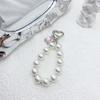 Fashion Pearls Hoop Heart Pendant Phone Case Straps Lanyard Pocket Keychain Strap Backpack Charm Car Key Decoration Chain