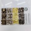 72 Sets Four-Color Metal Snap Buttons, 4-Piece Tool Set for Press-type Fasteners