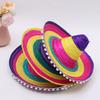 Halloween Straw Hats Sombrero Beach Hat Summer Sun Hat  Outdoor