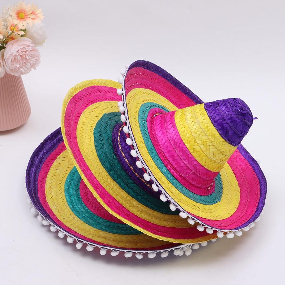 Halloween Straw Hats Sombrero Beach Hat Summer Sun Hat  Outdoor