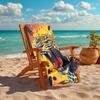 1Pc Leopard Roar Artwork Beach Towel Quick Dry Multiuse For Beach Pool Gym Yoga Home Travel Christmas Halloween Xmas Gift Eg115