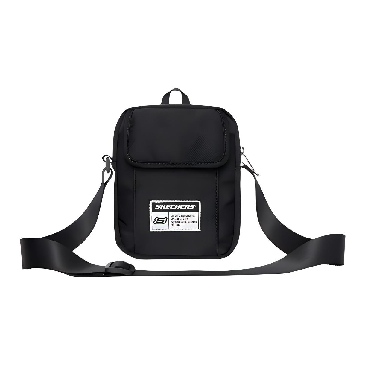 Skechers Letter Logo Fabric Crossbody Bag Men bags Black L120M132-002K Black