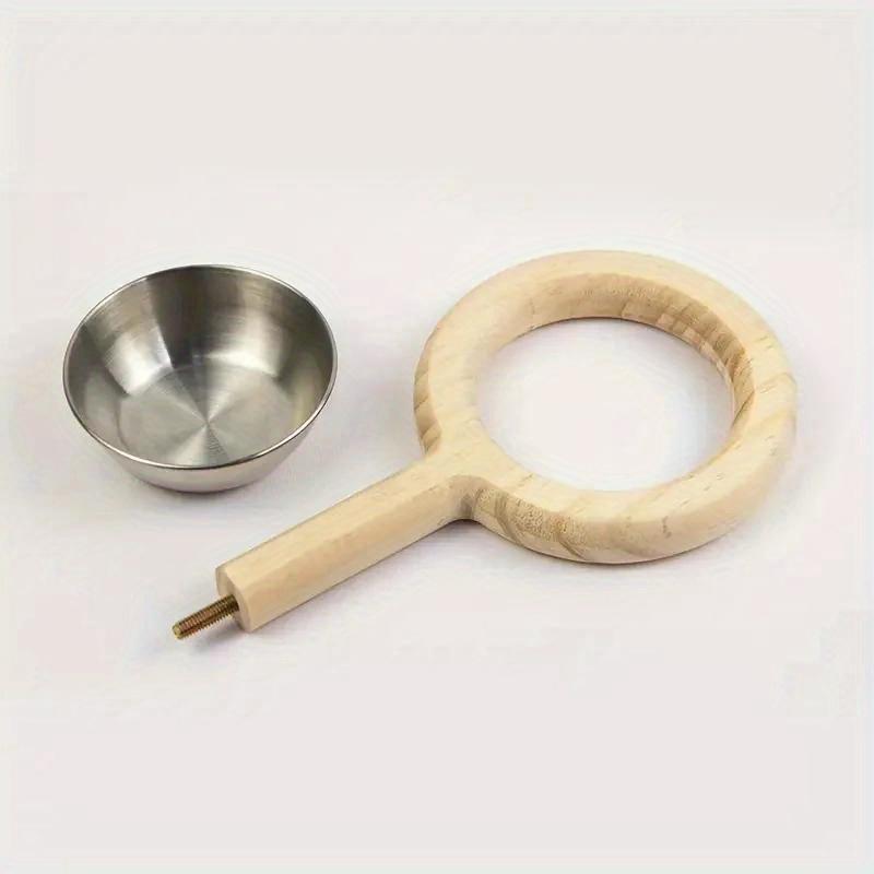 1pc Small and Medium-sized Parrot Stainless Steel Food Bowl, Water Cup, Snack Box, Grinding Claw Stand Pole