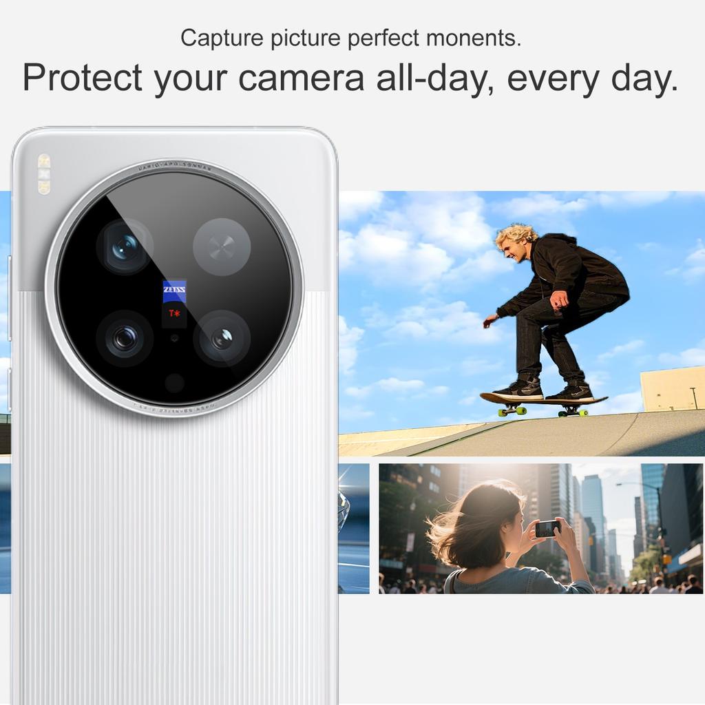 IMAK For vivo X200 Ultra 5G Tempered Glass Camera Lens Protector with Self Positioning Frame (Black Version)