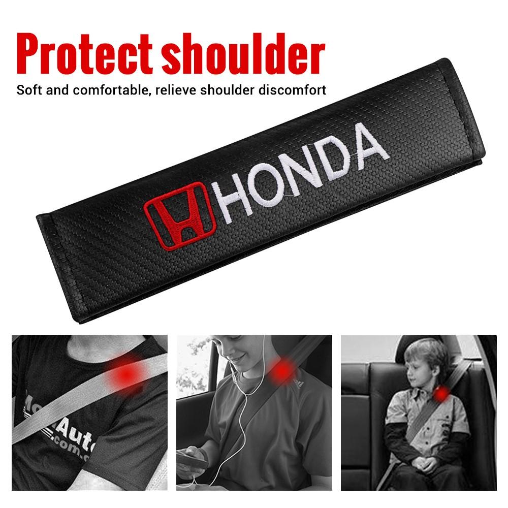 Car Seat Belt Carbon Fiber Safety Belt Shoulder Cover Breathable Protection For Honda Mugen Accord Civic Vezel CRV Jazz City HRV HF6