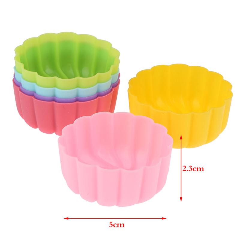 5 Stück 5 cm Kürbisblume Silikonform Kuchenbacken Antihaft Wiederverwendbare Formen