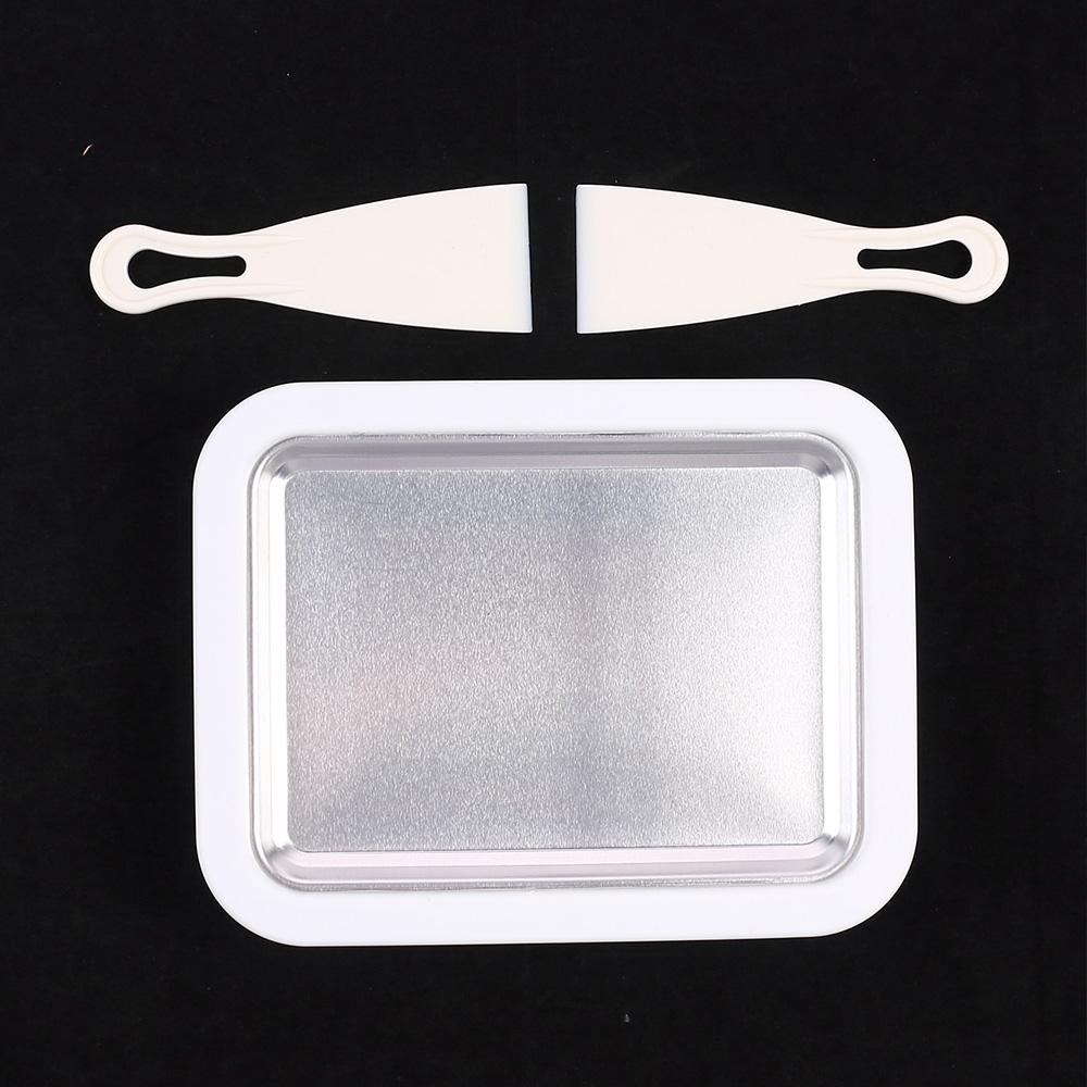 Eismaschinenpfanne mit 1 Schaber Sofortige Roll-Eismaschine DIY Sorbet Frozen Yogurt Maker