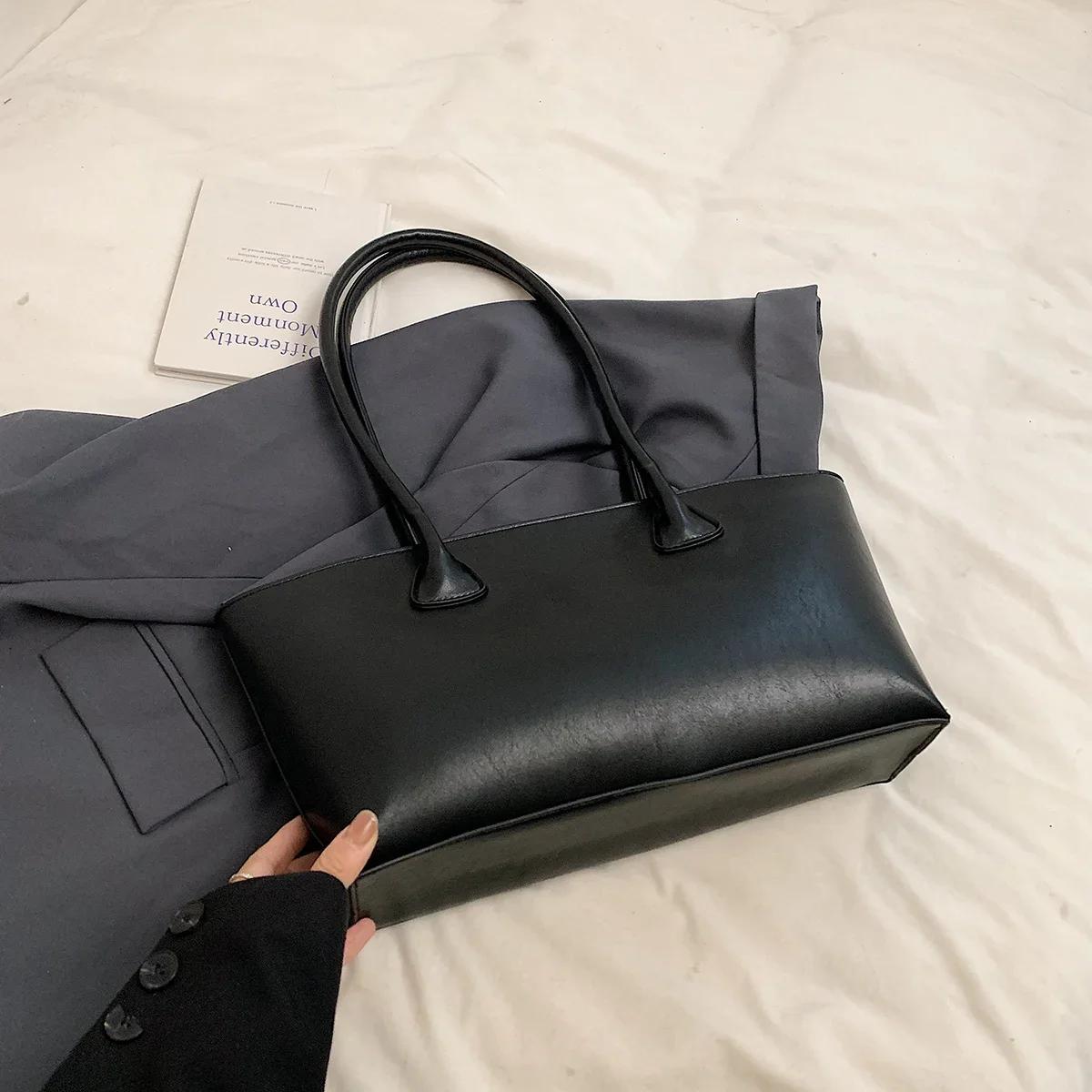 

Большие сумки из искусственной кожи подмышками для женщин 2024 года, зима 2020 года, новая тенденция, модная сумка через плечо, роскошные сумки и кошельки чёрный