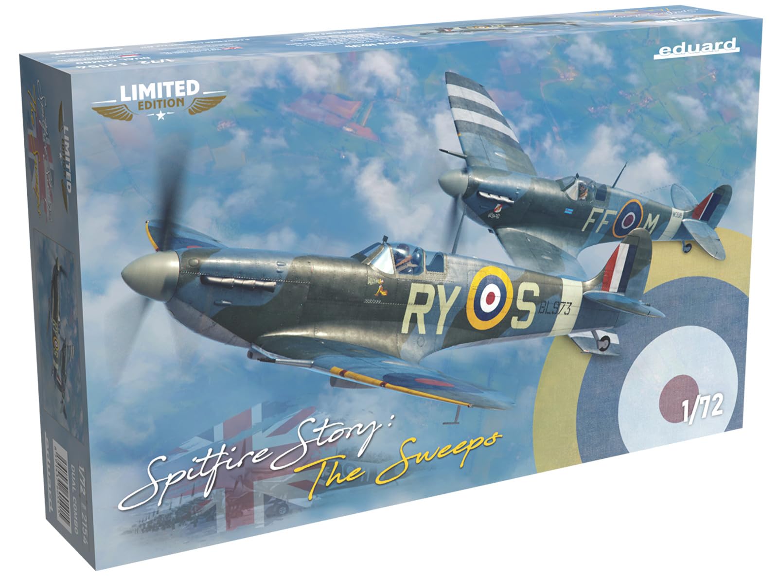 Eduard Dual Combo Ограниченная серия Spitfire The Sweeps Spitfire Пластиковая модель-конструктор EDU2154 1/72 Story Mk.Vb (Самолет)