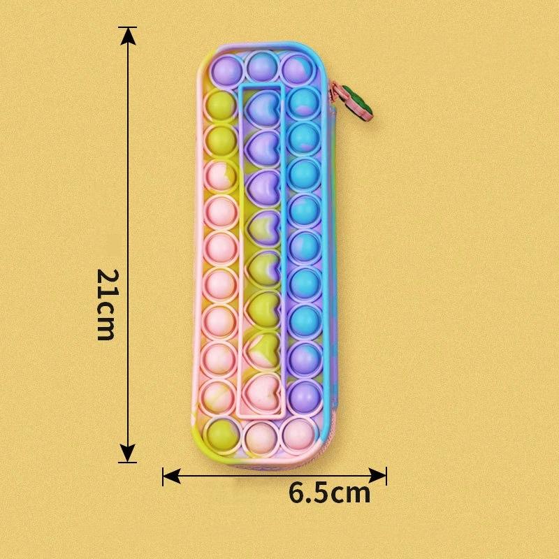 Novo pops sua bolha push fidget brinquedos caso de lápis crianças alívio do estresse espremer brinquedo anti-stress popsits macio crianças brinquedos popper