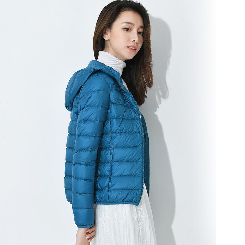Price new light down jacket women's light short large size fashion light autumn and winter white duck down jacket