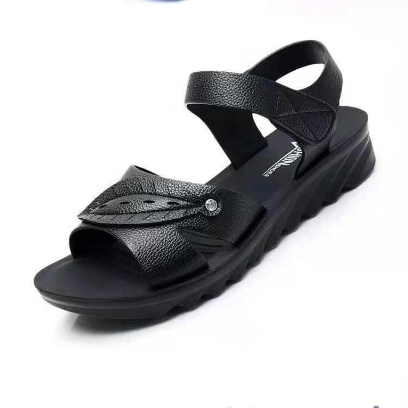 2024 Summer Hot Sale Ladies Beach Shoes Soft Non-slip Mum Sandals Waterproof Comfort Casual Shoes Platform Sandalias De Mujer