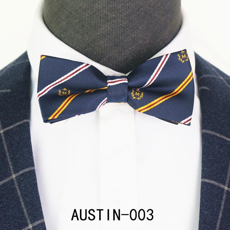 Men's Jacquard Bow Tie & Boutonniere Set for Weddings