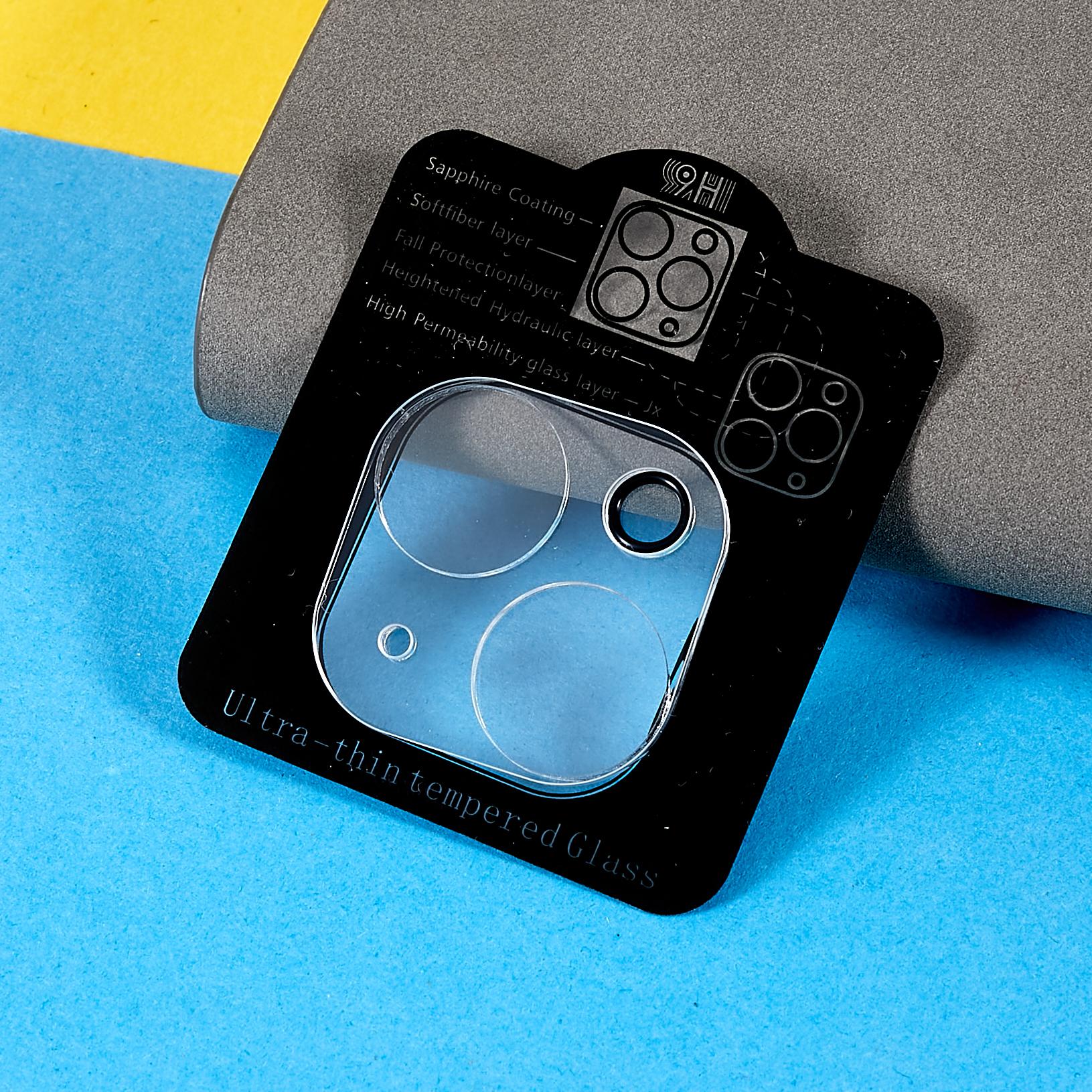 

For iPhone 14 6.1 inch/14 Plus 6.7 inch Ultra Clear Camera Lens Protector Anti-scratch Tempered Glass Film Type A