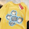 ZX Tee Ice Cat Fun Cartoons Cats Print Clothes Women Breathable T Shirt Summer Comfortable Casual T-Shirt Tee Shirt
