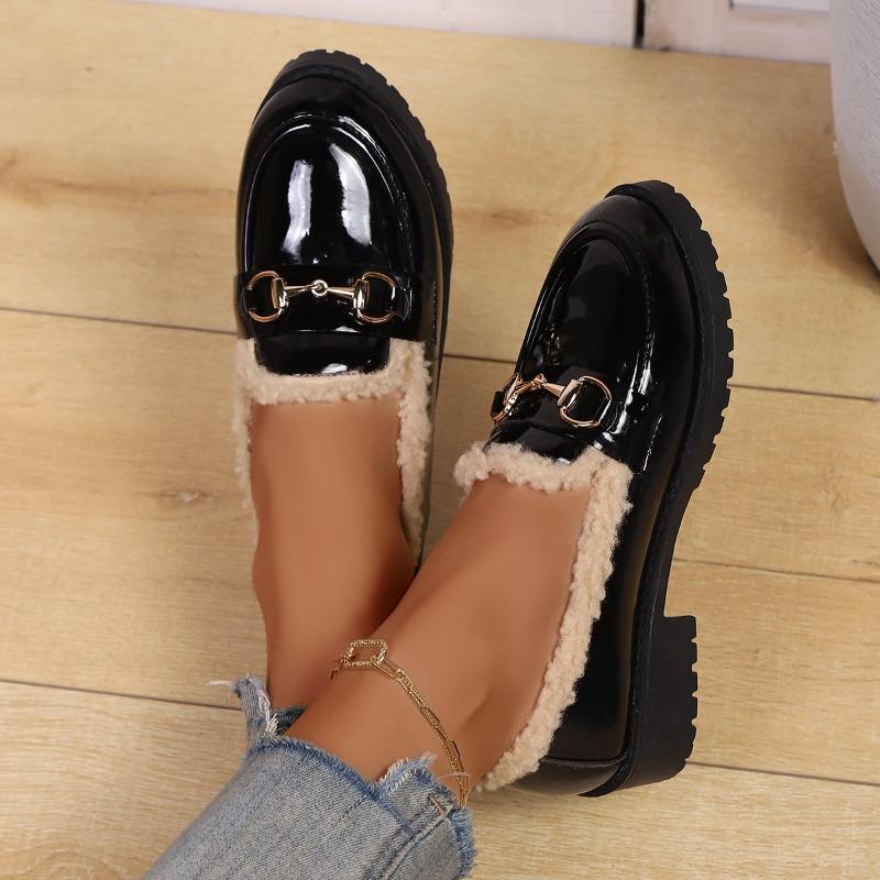 Neue warme Slipper für Damen, Ein-Fuß-Rundschuhe