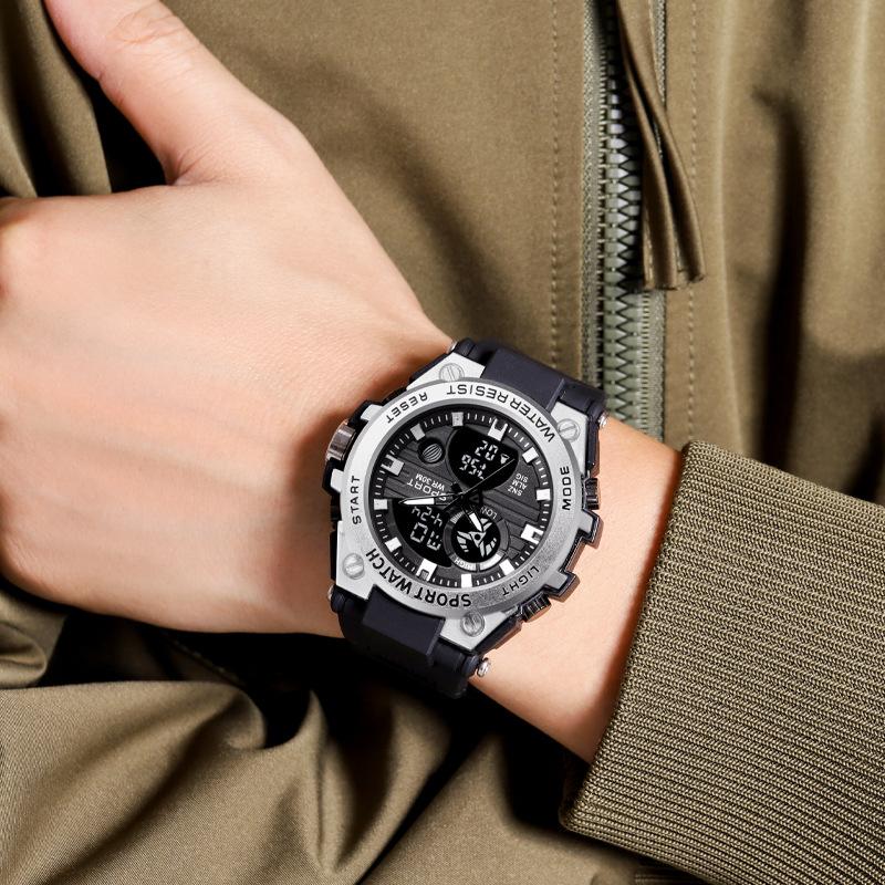Electronic Watch For Men'S Students, Junior High School Teenagers, Multi-Functional Sports, Men'S Luminous Electronic Watch
