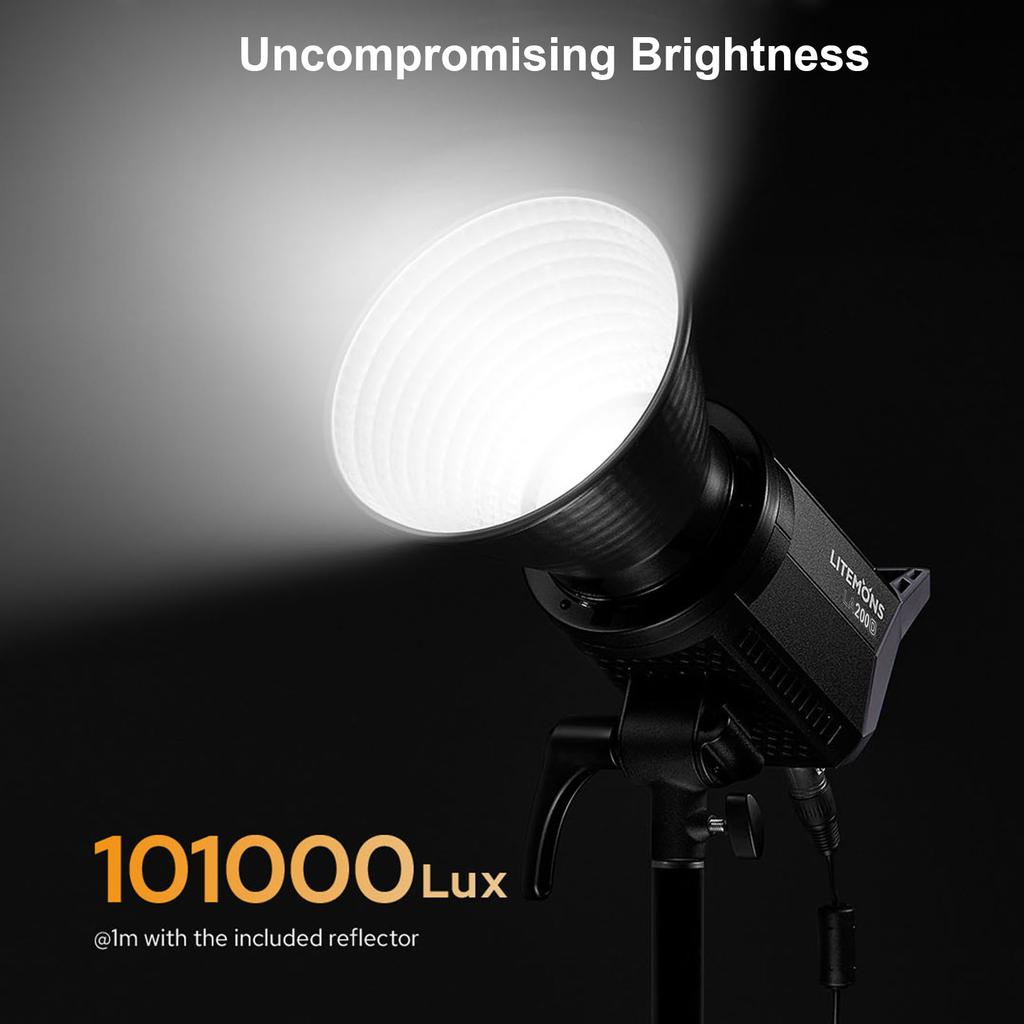 Godox Litemons LA200D Studio LED Video Light 230W Photography Light Lamp 5600K Color Temperature 8
