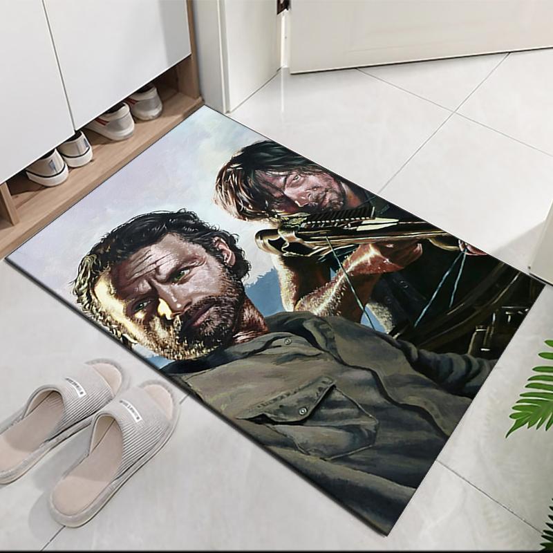 Daryl and Rick Printed Carpetrugfor Office Chair Living Room Bedroom Kitchen Room Decor Gifts