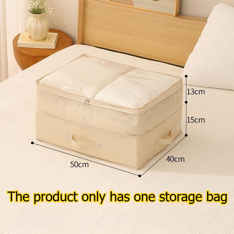 1pcs Under Bed Storage Box Foldable Underbed Organizer Bag for Clothes Quilts Blankets Home Space-Saving Storage Container