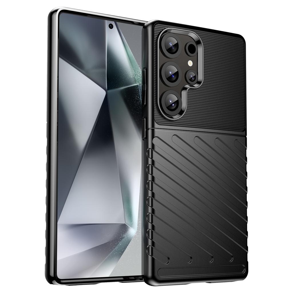 For Samsung Galaxy S25 Ultra Case Twill Texture TPU Shockproof Protective Phone Cover