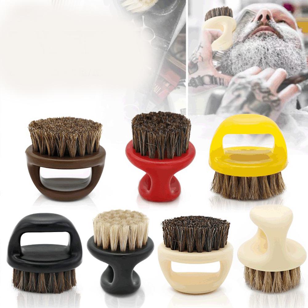 Men's Boar Bristle Beard Oil & Styling Brush for Sleek, Slicked-Back Designs