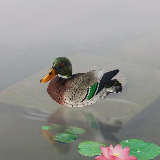 Floating Duck Sculpture Resin Duck Statue Garden Pond Pool Decor Floating Duck