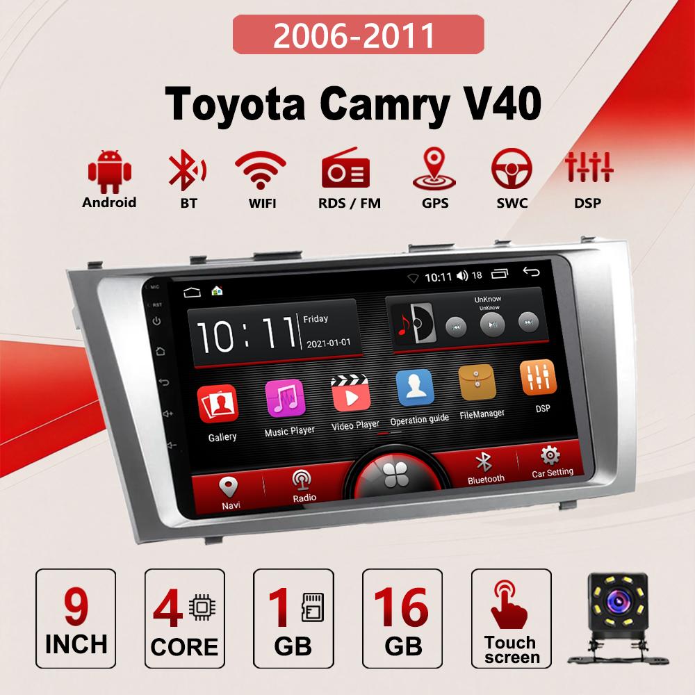 2Din Android Car-Play Car Radio,Toyota Camry V40 2006-2011,Multimedia Player Head Unit Stereo GPS Navigation BT WIFI,2+32GB