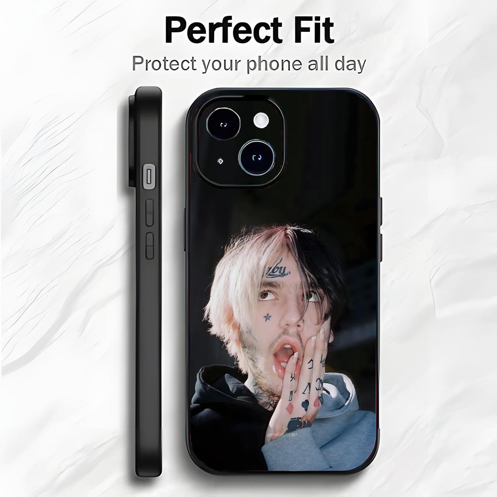 Custodia per Telefono Emo Triste Cantante Americano L-Lil Peep Custodia per Telefono Tendenza Imballaggio Morbido Leggera Per iPhone17 16 15 14 ProMax