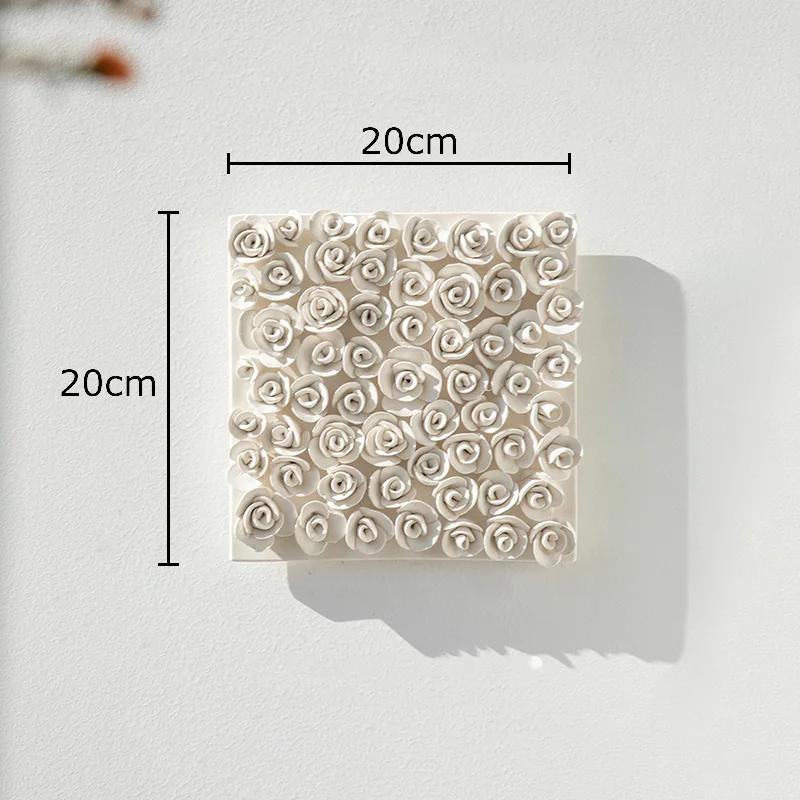 Blooming White Flower Wall Hanging Paintings Living Room Decoration Background Display Wall Mounted Floral Petals Ornaments