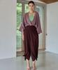 Debiweeo Fuzzy Wide Harem Pants Devi-B0089-Burgundy