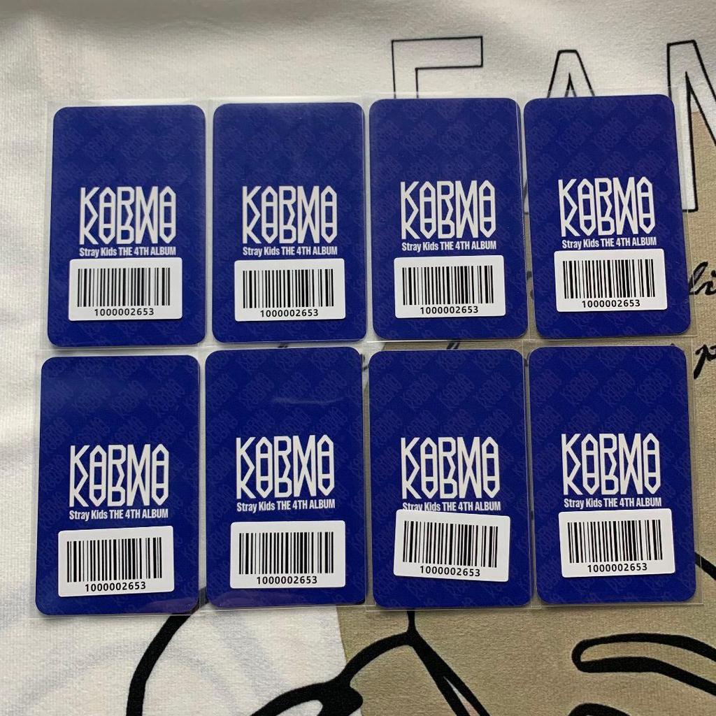 [USED] Straykids KARMA FANS Limited Edition ReSpa Bonus Trading Cards (8 Cards)