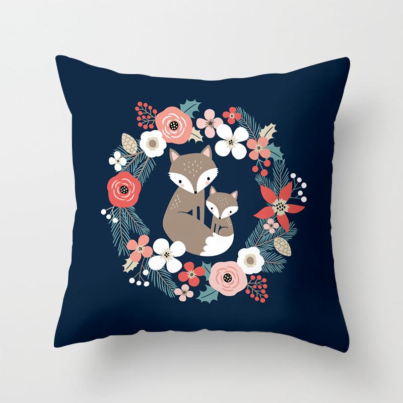 Home Decor Cartoon Fox Animal Cushion Pillowcase Cushion Pillow Sofa Decoration Pillowcase