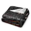 The Vampire Diaries Damon salvatore Throw Blanket  Flannel Bedspread For Couch Bed Graphic Sofa Bed Cover