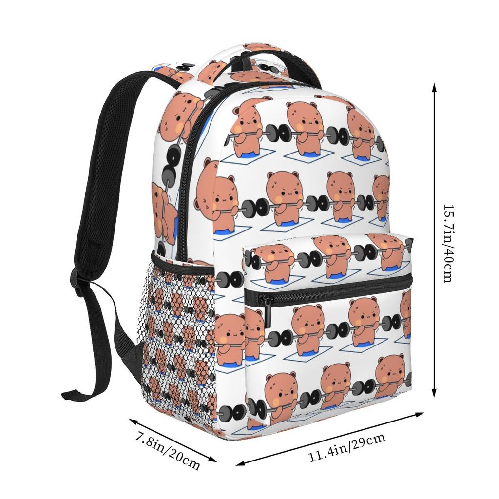 Dudu Is Exercising Backpack Student Boys Girls BookBag Children School Bag Laptop Shoulder Bags for Men Women