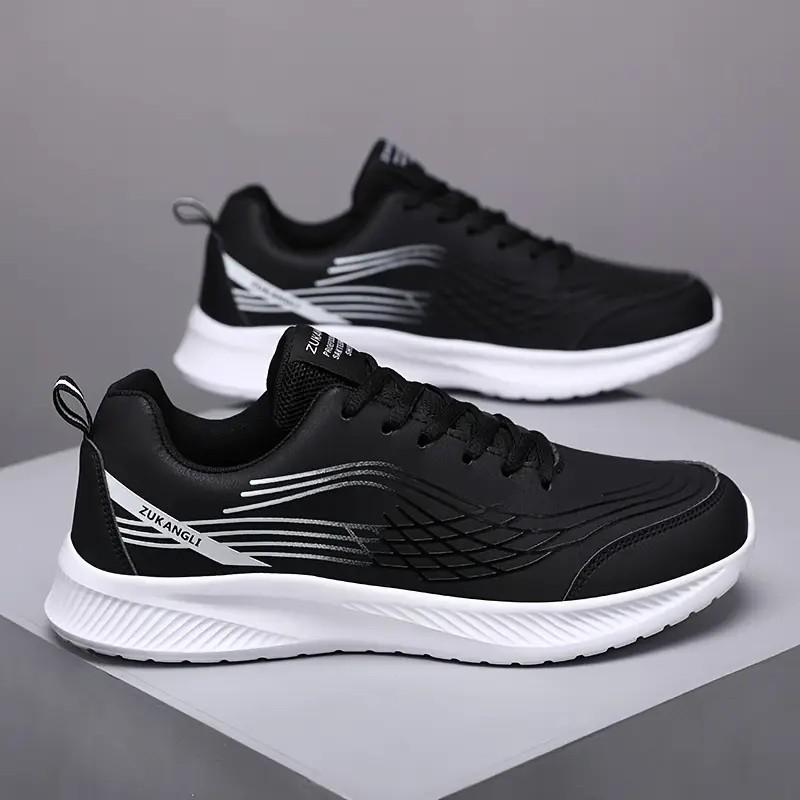 Men Athletic Running Shoes Outside Walking Soft Daily Athletic Shoes Stylish Designer Genuine Leather Sneaker Waterproof Mens Tennis Masculina