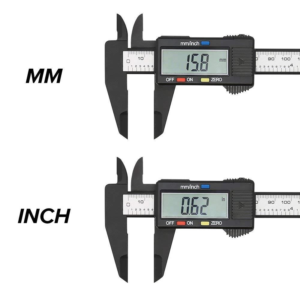 Digital Caliper 150mm 0.1mm Electronic Vernier Caliper Accurate Caliper Carbon Electronic Calipers Measuring Tool Digital Ruler