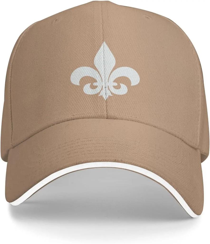 Unisex Fleur De Lis Baseball Cap Dad Hat Sport Cap Classic Sandwich Caps