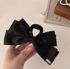 New Large Black Fabric Bow Grab Hair Clips Women's New Korean Style Hairpin Fashion Shark Cawl Clips Girls Hair Accessories