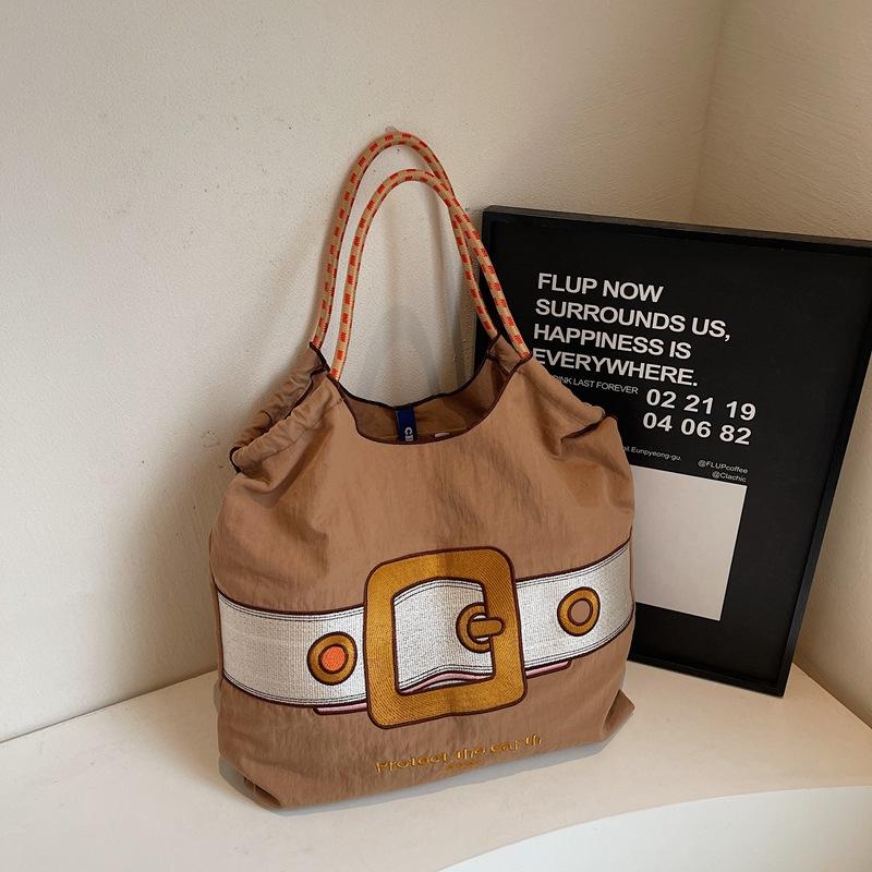 

Зимняя новая японская повседневная сумка модная простая нишевая сумка-тоут большой вместимости на одно плечо хаки